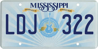 MS license plate LDJ322