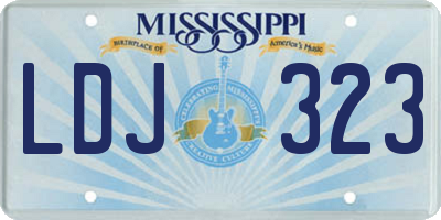 MS license plate LDJ323