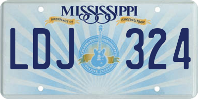 MS license plate LDJ324