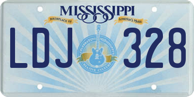 MS license plate LDJ328