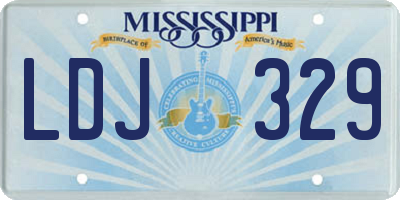MS license plate LDJ329