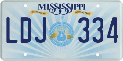 MS license plate LDJ334