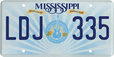 MS license plate LDJ335
