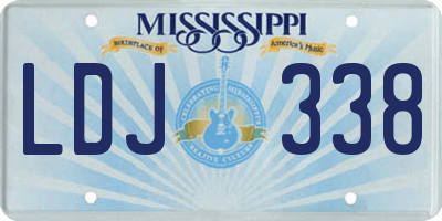 MS license plate LDJ338