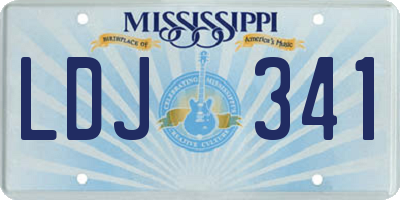 MS license plate LDJ341
