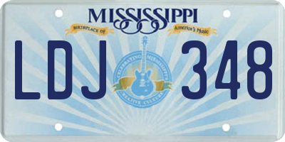 MS license plate LDJ348
