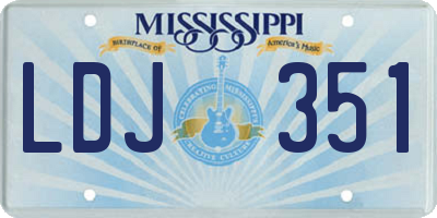 MS license plate LDJ351