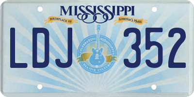 MS license plate LDJ352