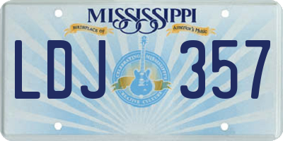 MS license plate LDJ357
