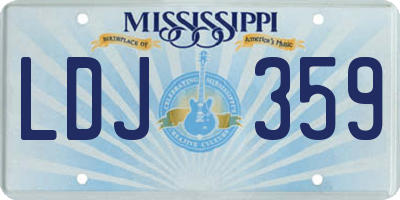 MS license plate LDJ359