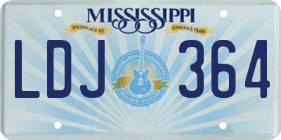 MS license plate LDJ364
