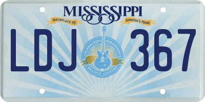 MS license plate LDJ367