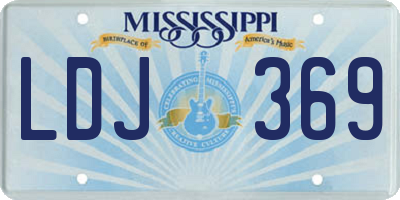 MS license plate LDJ369
