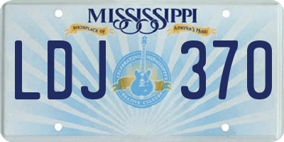 MS license plate LDJ370