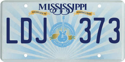 MS license plate LDJ373