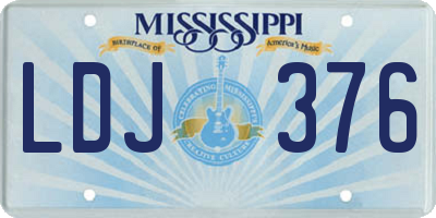 MS license plate LDJ376