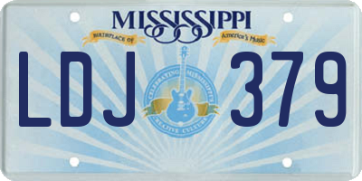 MS license plate LDJ379