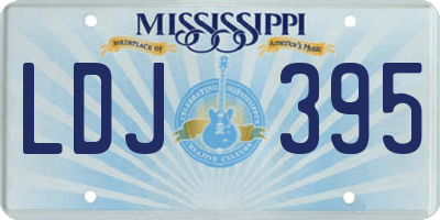 MS license plate LDJ395