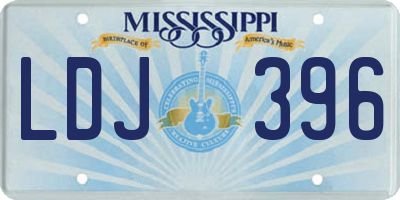 MS license plate LDJ396
