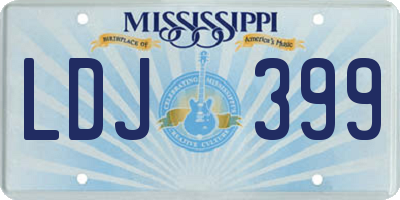 MS license plate LDJ399