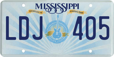 MS license plate LDJ405