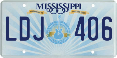 MS license plate LDJ406