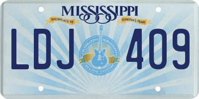 MS license plate LDJ409