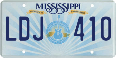 MS license plate LDJ410