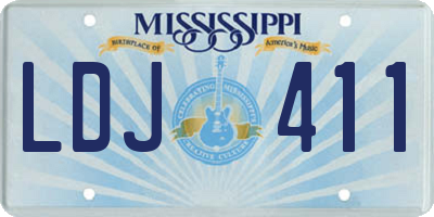 MS license plate LDJ411