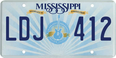 MS license plate LDJ412
