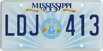 MS license plate LDJ413