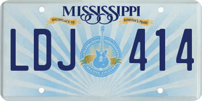 MS license plate LDJ414