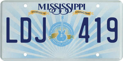 MS license plate LDJ419