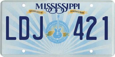 MS license plate LDJ421