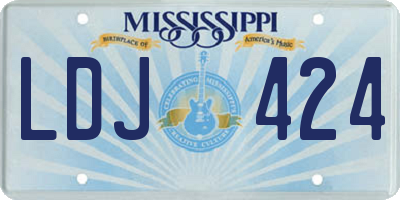 MS license plate LDJ424