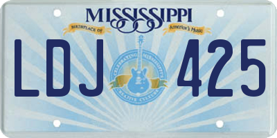 MS license plate LDJ425