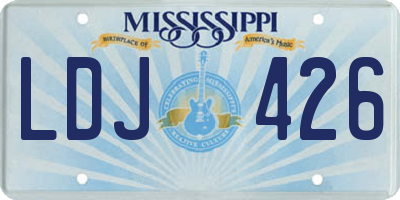 MS license plate LDJ426