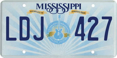MS license plate LDJ427