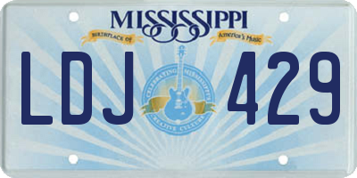 MS license plate LDJ429