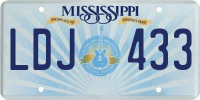 MS license plate LDJ433