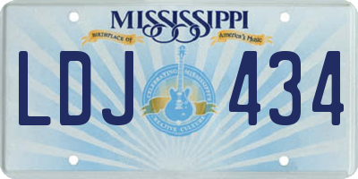 MS license plate LDJ434