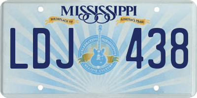 MS license plate LDJ438