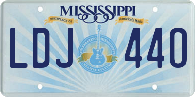 MS license plate LDJ440