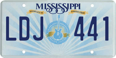 MS license plate LDJ441