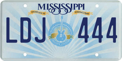 MS license plate LDJ444