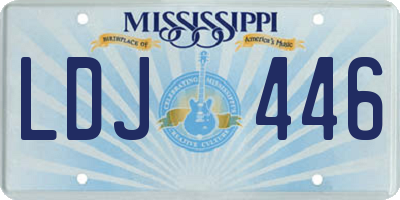 MS license plate LDJ446