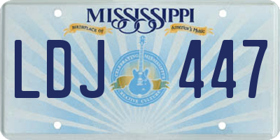 MS license plate LDJ447