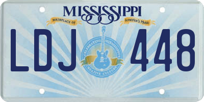 MS license plate LDJ448