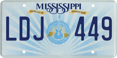 MS license plate LDJ449