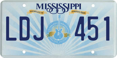MS license plate LDJ451